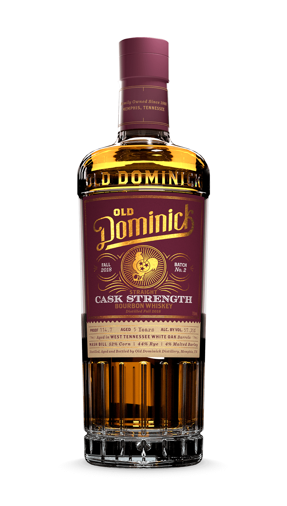 Old Dominick Straight Cask Strength Bourbon Whiskey 7 year 750 ml